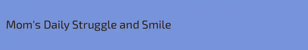 Mom's Daily Struggle and Smile 